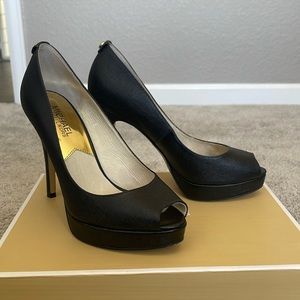 Michael Kors peep toe heel, size 6